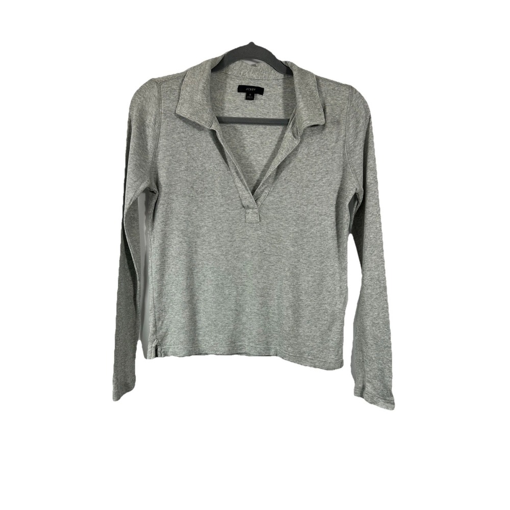 J Crew Women's Baby Tee Ribbed Shirt Size S Stretchy Classic Old Money Casual